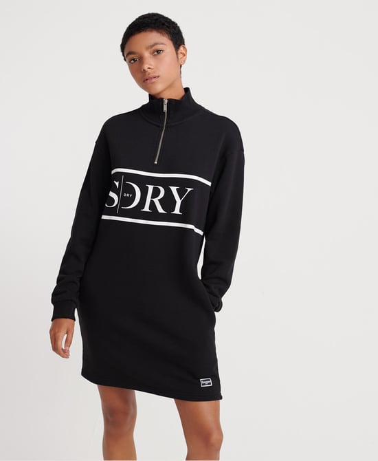 Superdry Edit Quarter Zip Sweat Dress