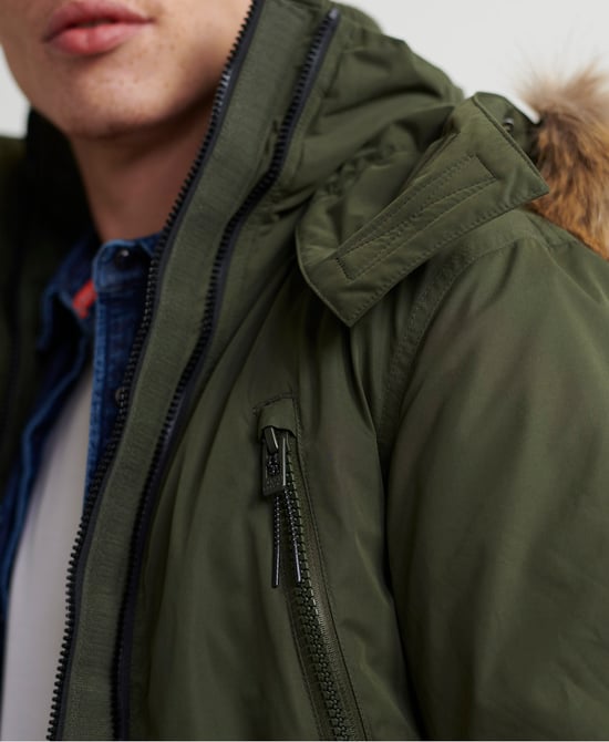 Superdry Microfibre Faux Fur Hooded SD-Windattacker Jacket