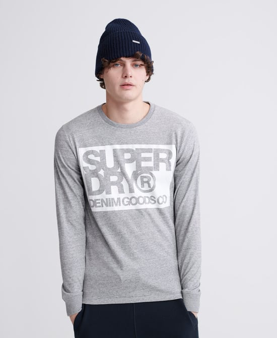 Superdry Denim Goods Co Print Long Sleeve T-Shirt