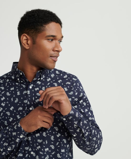Superdry Classic Shoreditch Print Long Sleeve Shirt