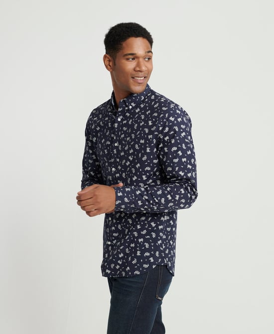 Superdry Classic Shoreditch Print Long Sleeve Shirt
