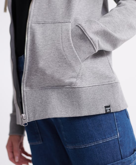 Superdry Organic Cotton Standard Label Loopback Zip Hoodie