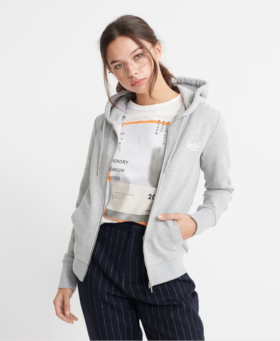 Superdry Orange Label Loopback Zip Hoodie