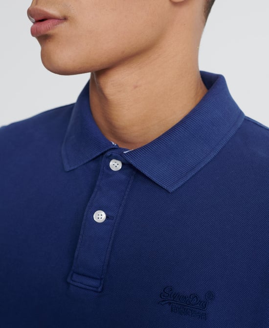SUPERDRY Polo en piqué délavé Vintage en coton bio - Image 5