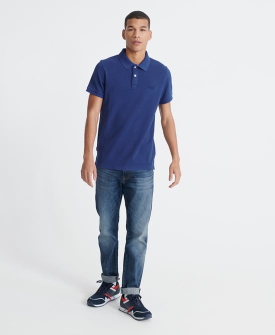 SUPERDRY Polo en piqué délavé Vintage en coton bio - Image 2