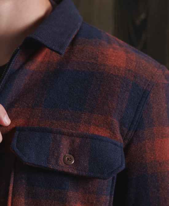 Superdry Hunting Zip Through Wool Overshirt