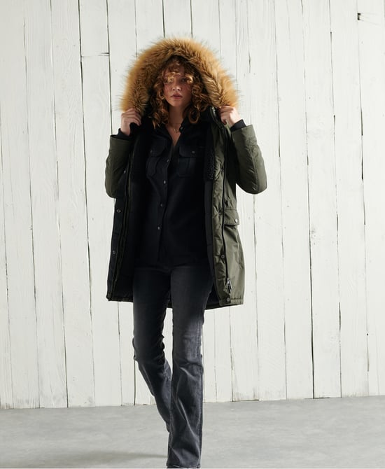Superdry Nadare Microfibre Parka Coat