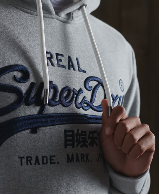 Superdry Vintage Logo Brushed Embroidered Hoodie