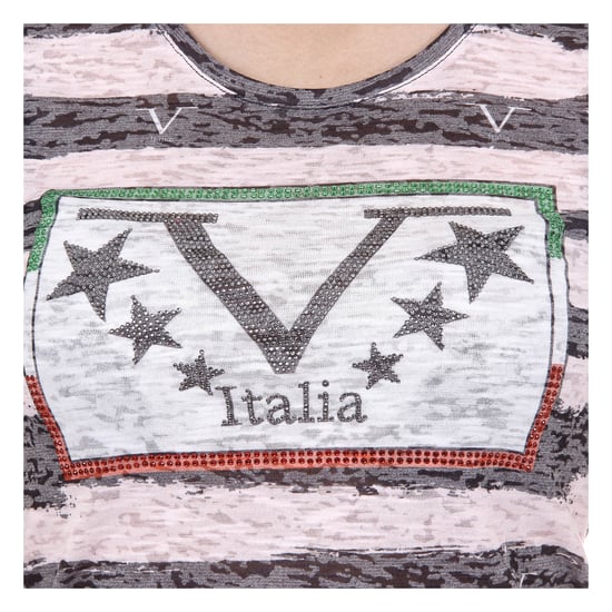 V 1969 Italia Womens T-shirt Short Sleeves Round Neck Multicolor CHARLOTTE