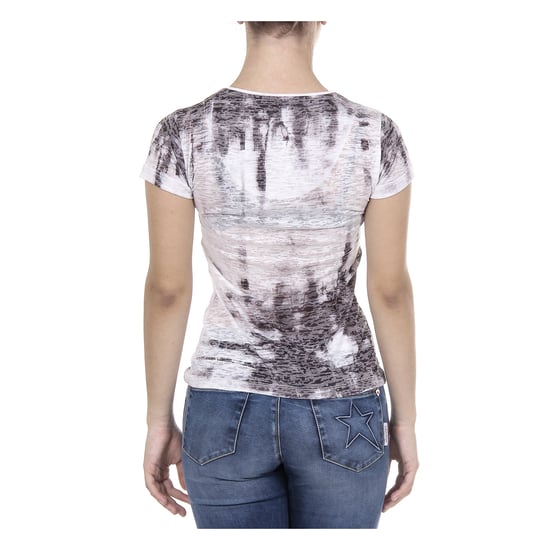 V 1969 Italia Womens T-shirt Short Sleeves V-Neck Black EMILY