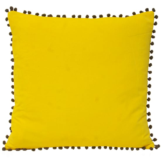 Velvet Pompom 45X45 Pcu Yel/Grey