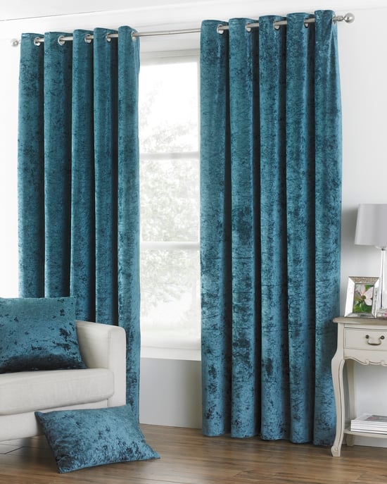Verona Samtoptik Ösenschal in Teal - Image 1