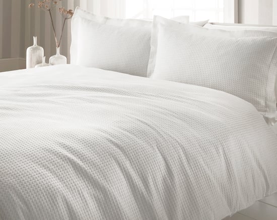 Waffle Duvet Set White