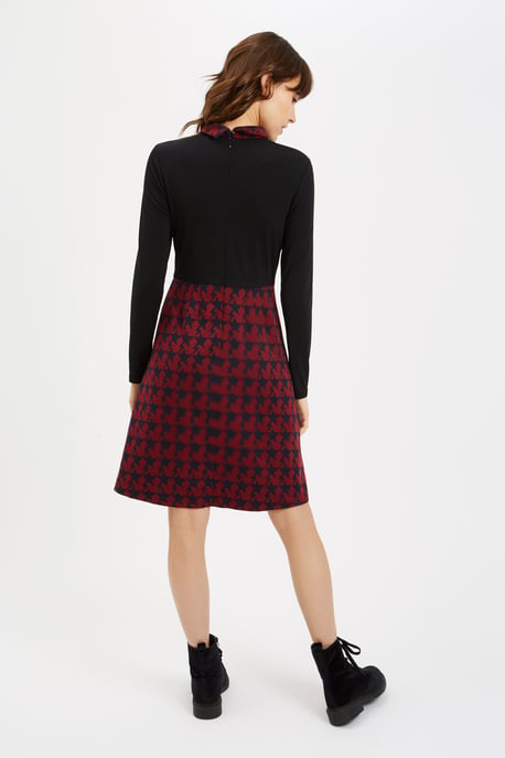 Top N' Tail Mini Long Sleeve Dress in Wine