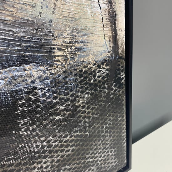 Abstract Painted Canvas with Black Frame 90x120