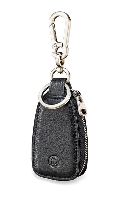 Fred Bennett Mens Black Leather Key Fob Holder Keyring Key chain & Gift Box