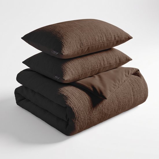 Duvet-Cover-Set Mousseline Micro – Schokolade - Image 4