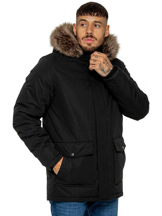 Kruze By Enzo Gepolsterter Parka für Herren - Khaki - Image 1