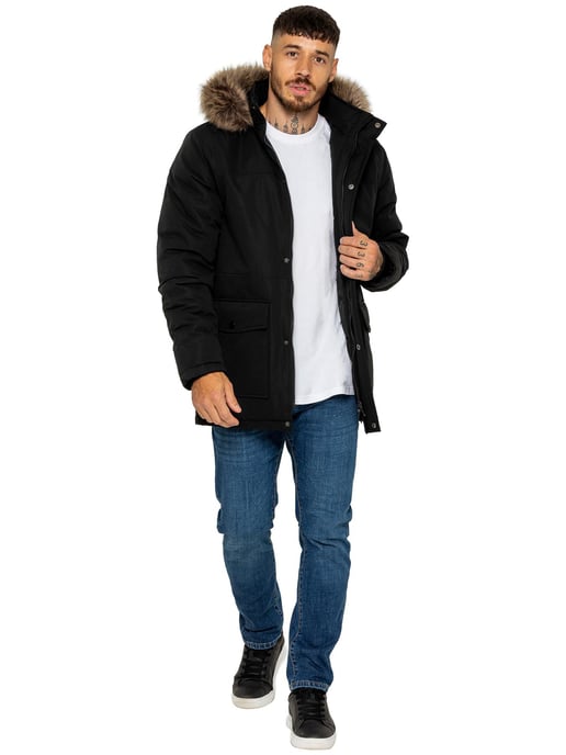 Kruze By Enzo Gepolsterter Parka für Herren - Khaki - Image 2