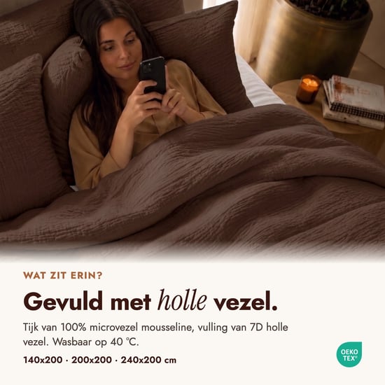 Eazzzy Bettdecke Mousseline Micro – Schokolade - Image 3