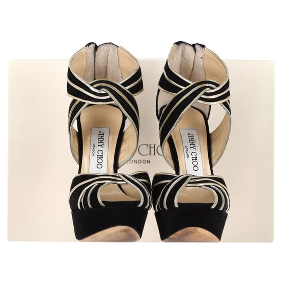Jimmy Choo Koko Plateau-Sandalen aus schwarzem Wildleder - Image 2