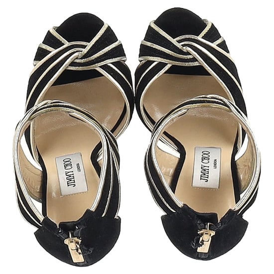 Jimmy Choo Koko Plateau-Sandalen aus schwarzem Wildleder - Image 4