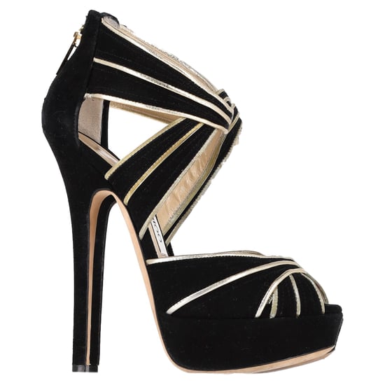 Jimmy Choo Koko Plateau-Sandalen aus schwarzem Wildleder - Image 1