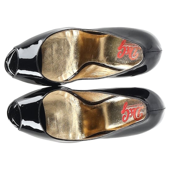 Dolce & Gabbana Peep-Toe-Pumps aus schwarzem Lackleder - Image 4