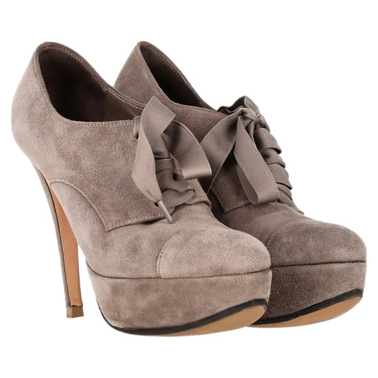 Gianvito Rossi Schnürstiefeletten mit Plateau aus beigem Wildleder - Image 4