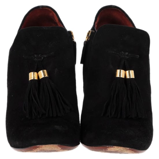 Gucci Mischa Ankle Boots mit Quasten-Detail aus schwarzem Wildleder - Image 2