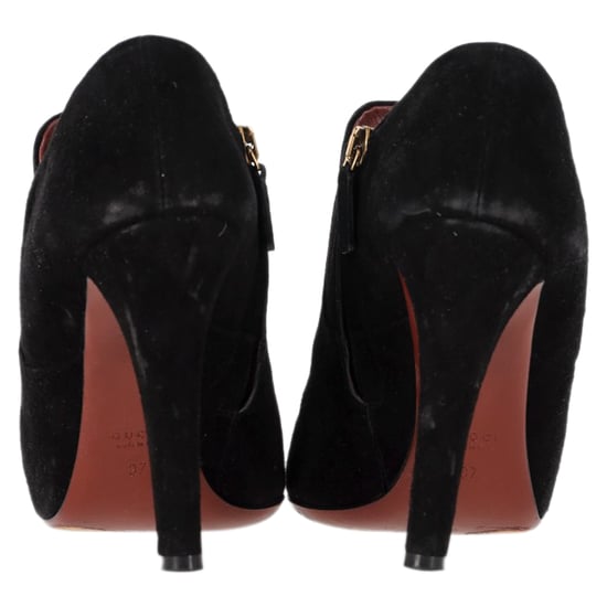 Gucci Mischa Ankle Boots mit Quasten-Detail aus schwarzem Wildleder - Image 5