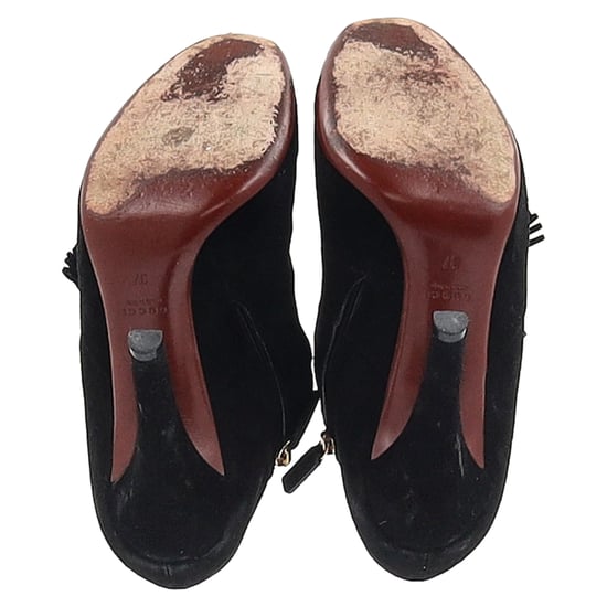 Gucci Mischa Ankle Boots mit Quasten-Detail aus schwarzem Wildleder - Image 6
