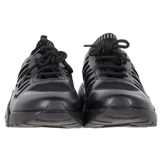 Salvatore Ferragamo Raintop Low-Top Sneakers aus schwarzem Mixed-Media - Image 2