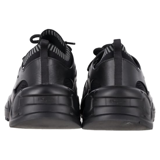 Salvatore Ferragamo Raintop Low-Top Sneakers aus schwarzem Mixed-Media - Image 5