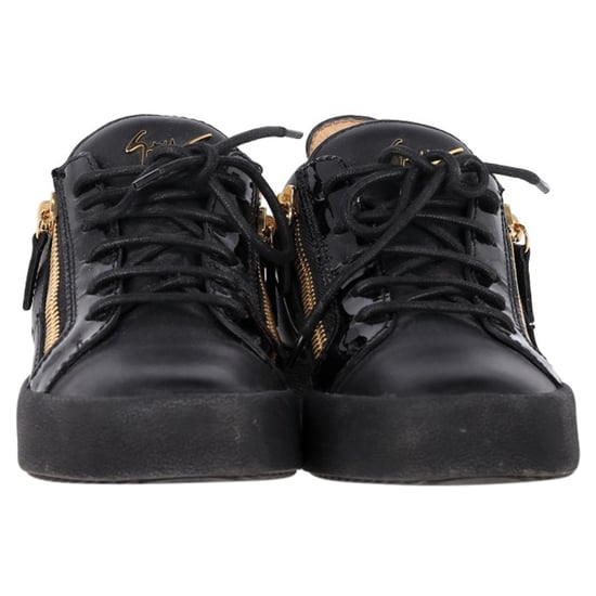 Giuseppe Zanotti Frankie Sneakers mit Reißverschlussdetails aus schwarzem Leder - Image 2