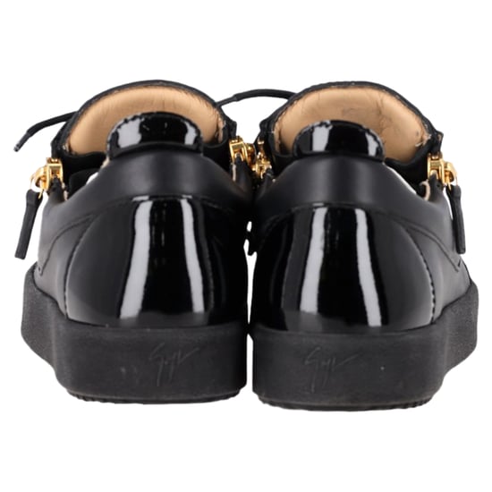 Giuseppe Zanotti Frankie Sneakers mit Reißverschlussdetails aus schwarzem Leder - Image 5