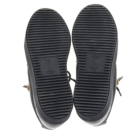 Giuseppe Zanotti Frankie Sneakers mit Reißverschlussdetails aus schwarzem Leder - Image 6