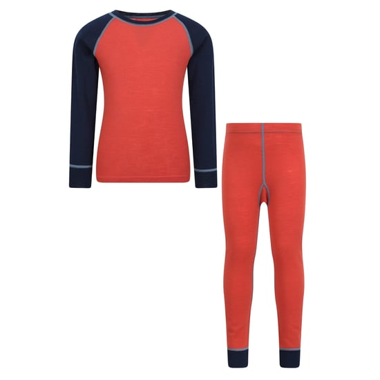 Mountain Warehouse - "Merino II" Basisschicht-Set für Kinder (Dunkel Orange) - Image 1