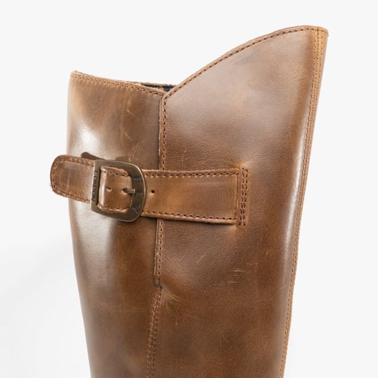 Fly London Damen MOL 2 Lederstiefel mit Keilabsatz und Reißverschluss, Kamelbraun - Image 5