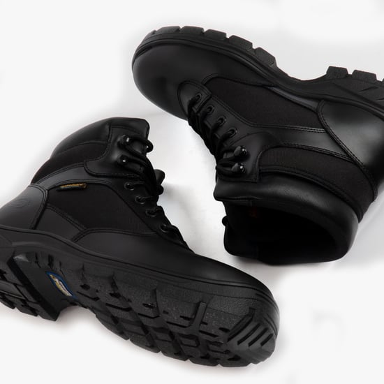 Skechers Work 77526EC/BLK WASCANA - BENEN Herren Leder Taktische Stiefel Schwarz - Image 2