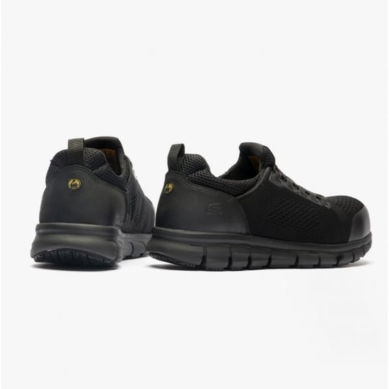 SYNERGY OMAT Herren Slipper Sicherheitsschuhe mit Zehenschutz Schwarz - Image 3