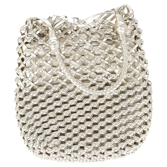 Miu Miu Webstruktur Tote Bag aus silbernem Leder - Image 2
