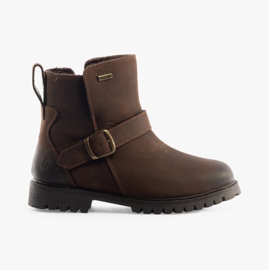 Hush Puppies Wakely Damenstiefel aus braunem Leder - Image 1
