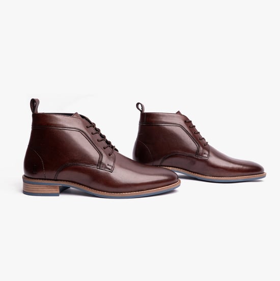 Hush Puppies DECLAN LACE Mens Formal Boots Brown - Image 2