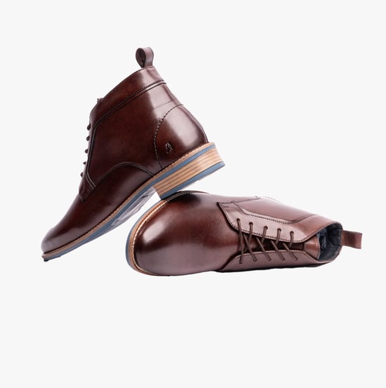 Hush Puppies DECLAN LACE Mens Formal Boots Brown - Image 4