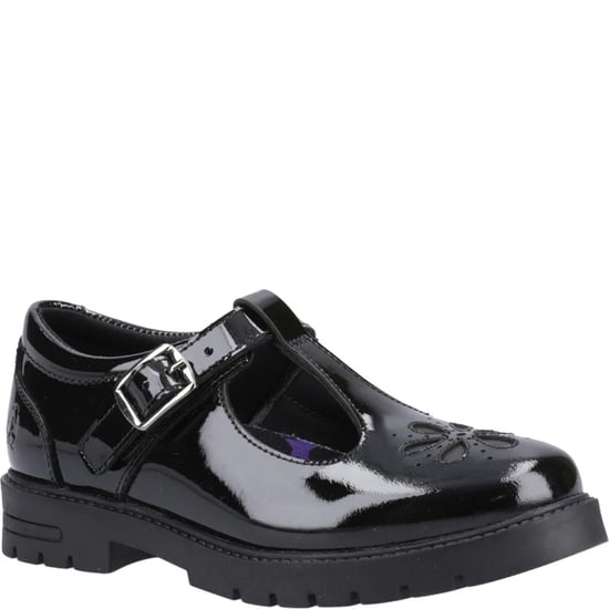 FIONA Mädchen Leder Schulschuhe Lack Schwarz - Image 1