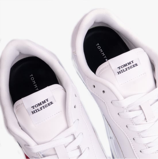 Herren SUPERCUP Streifen Leder Sneakers Weiß - Image 3