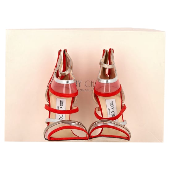 Jimmy Choo Maitai Sandalen aus rotem Wildleder - Image 3