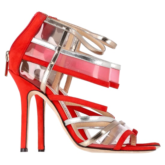 Jimmy Choo Maitai Sandalen aus rotem Wildleder - Image 1