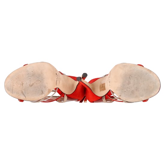 Jimmy Choo Maitai Sandalen aus rotem Wildleder - Image 6